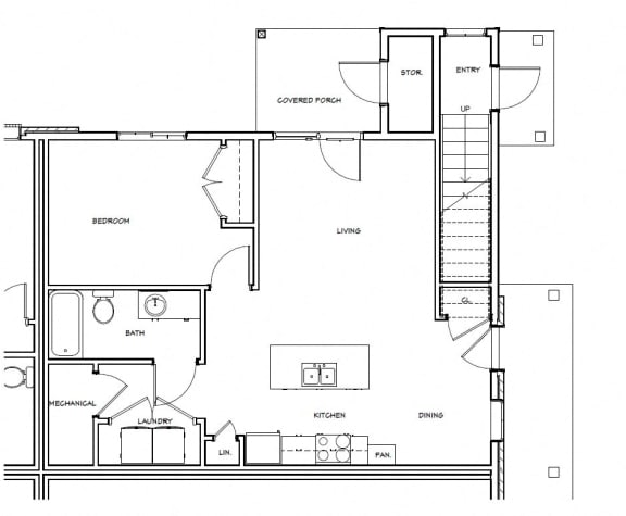 Floor Plan  One Bedroom