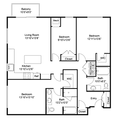 a black and white diagram of a room with many windows