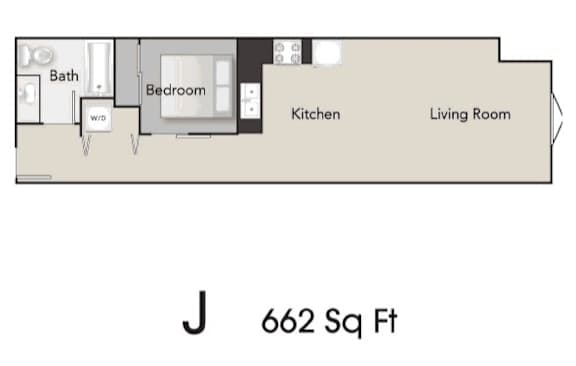 7 Hills Apartments in Seattle, Washington J Floor Plan