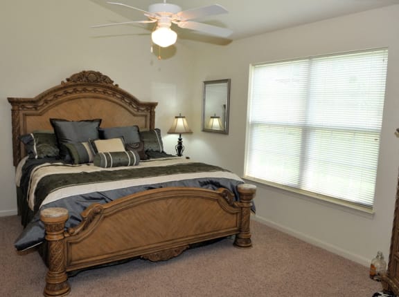 large master bedroom with master bath