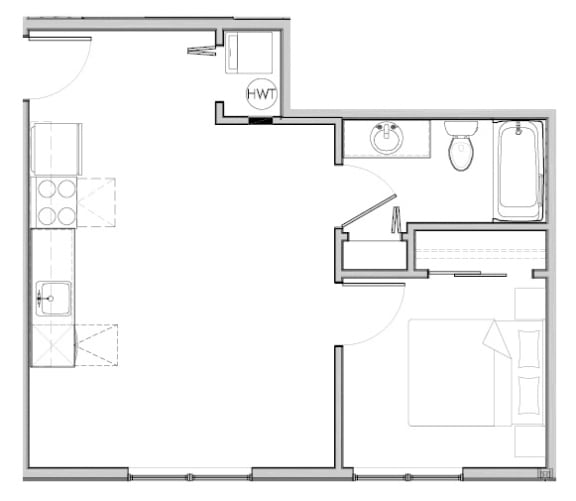Floor Plan  One Bedroom Floorplan