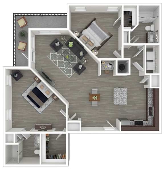Saums Floor Plan at Caldwell, Houston, 77084
