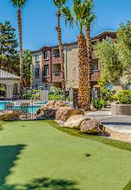 BBQ area and miniature golf course at Borgata Condominiums, Las Vegas