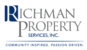 a logo that reads richman property services, inc.