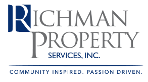 a logo that reads richman property services, inc.