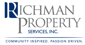 a logo that reads richman property services, inc.