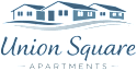 A logo for Union Square Apartments in Lakewood, WA.