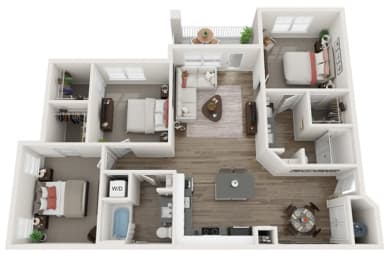 Town Center East - C1 - 3 Bedroom 1 Bath