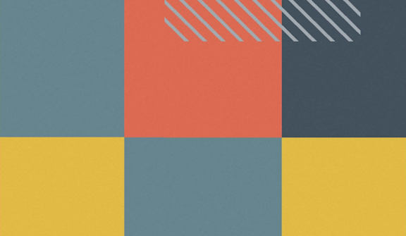 a book cover with alternating stripes and rectangles in blue and yellow at The Heights Apartments, Cincinnati, 45220
