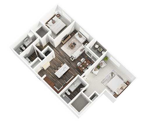 2 bedroom 2 bath H at Stonegate Crossing Apartments, Clive, IOWA