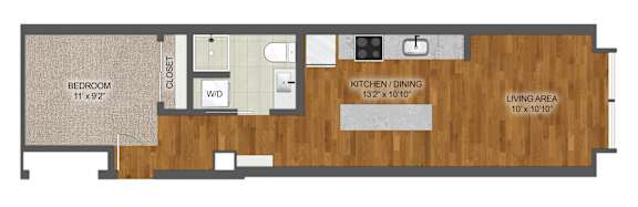 Adelaide Alcove Floor Plan at Stella St. Paul Apartments, St. Paul, Minnesota