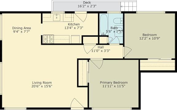 A floor plan for a property at 838 Roble Avenue, Unit 3, Menlo Park, Ca 94025 is displayed.