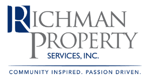 a logo that reads richman property services, inc.