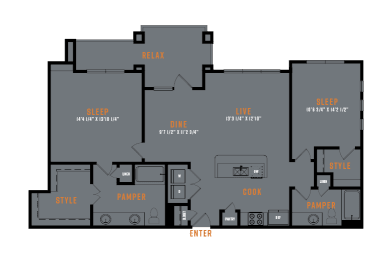 Lenox SoCo 2D Floor Plans - B8
