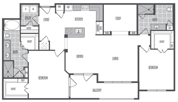 3000Sage - The Westheimer - 2 Bedroom 2 Bath