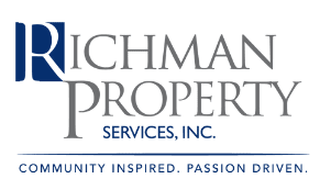 a logo that reads richman property services, inc.
