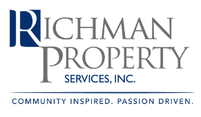 a logo that reads richman property services, inc.