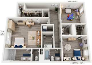 3 Bed 2.5 Bath Floor Plan | 1,749 Sq. Ft. at Valley Ridge in Rossville, GA, 30741