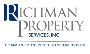 a logo that reads richman property services, inc.