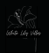 a white lotus with a black background and a white logo