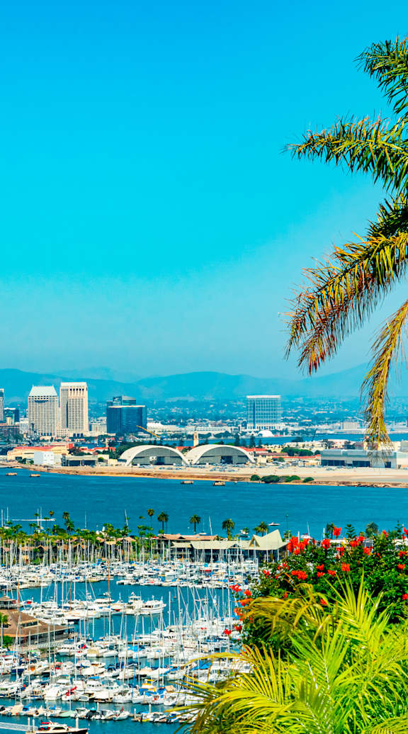 Cityscape with a body of water and boats at Vera Cortez Hill, San Diego, CA, 92101