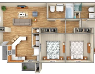 3-bedroom floor plan
