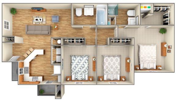 Floor Plan  3-bedroom floor plan