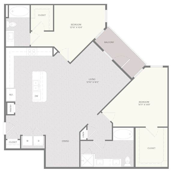 A floor plan of a building with rooms labeled B12.
