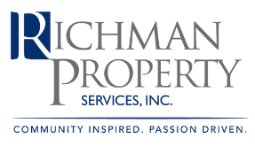 a logo that reads richman property services, inc.