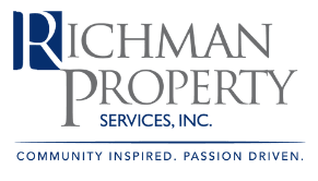 a logo that reads richman property services, inc.