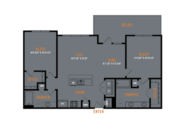 Lenox SoCo 2D Floor Plans - B5