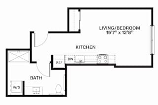 A5 Floor Plan at Corner 63, Seattle, 98115