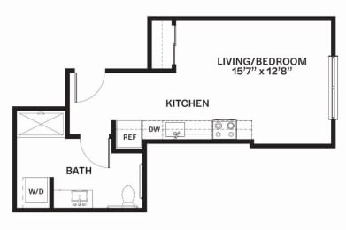 A5 Floor Plan at Corner 63, Seattle, 98115