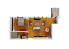 1x1 - floor plan at Arc Light, San Francisco, 94107