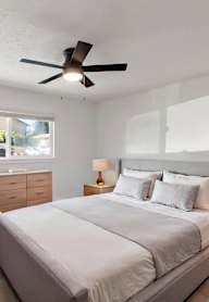 Staged bedroom