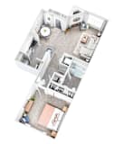 Spacious 1Bedroom Floor Plan at Sand Creek Woods Apartments, Fishers, IN, 46037