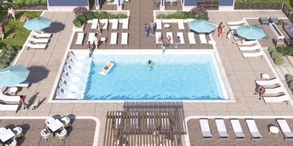 Aerial View of the Pool Clubhouse at Sage Springs, Kentucky, 42710
