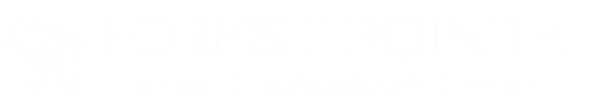 A black and white image of a logo for Forest Pointe Apartments in Lake Bluff, Illinois.