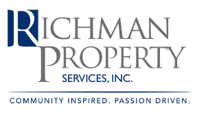 a logo that reads richman property services, inc.