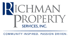 a logo that reads richman property services, inc.
