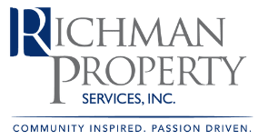 a logo that reads richman property services, inc.