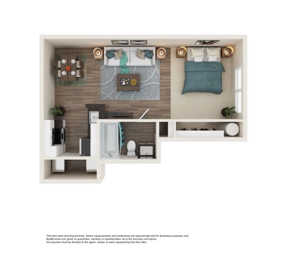 Studio 1 Bath Floor Plan | 475 Sq. Ft. at Element Deer Valley in Phoenix, AZ 85027