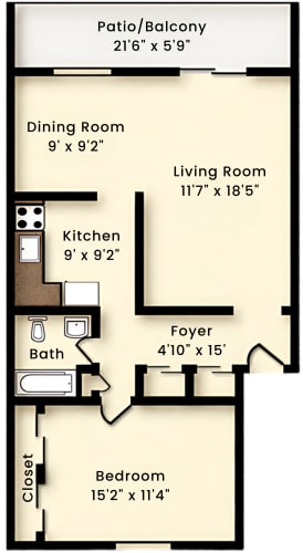 Floor Plan  best garden style one bedroom and two bedroom rental apartments at brighton arms apartments in neptune city, nj near jersey shore
