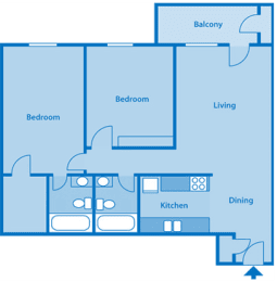 Tanglewood Two Bedroom Floor Plan