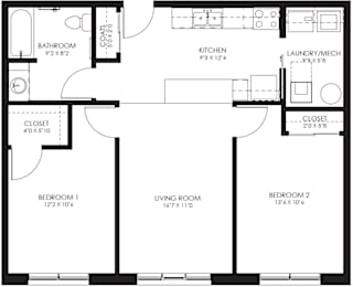  Floor Plan Two Bedroom
