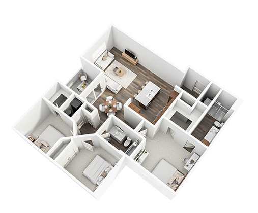 3 bed 2 bath F at Stonegate Crossing Apartments, Clive, IOWA