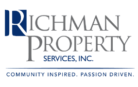 a logo that reads richman property services, inc.