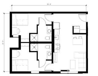 floor plan of the second level of the house