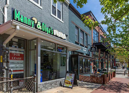 Manny and Olga's Pizza near 1600 Penn SE Apartments in the Hill East neighborhood of Washington, DC 20003