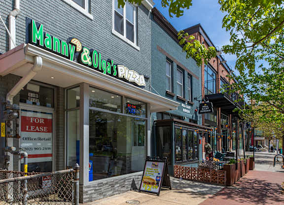 Manny and Olga's Pizza near 1600 Penn SE Apartments in the Hill East neighborhood of Washington, DC 20003